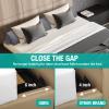 Vekkia Queen Bed Wedge Pillow for Headboard Gap, 06" Gap Filler with Side Pockets & Washable Cover, Gray 60"x10"x6" view 3