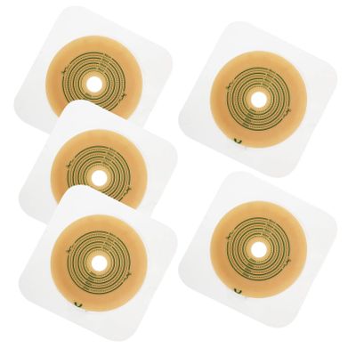 EXCEART 5pcs Adhesive Skin Barrier Wafer for Pouch System Ostomy Bags Ring Colostomy Barrier