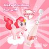 Papablic Toddler Sonic Electric Toothbrush Kids for Ages 1-3 Years, Baby Electric Toothbrush with Cute Unicorn Cover and Smart LED Timer, 4 Brush Heads (Doris) view 2