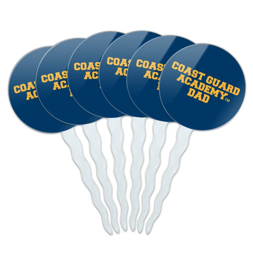 GRAPHICS & MORE U.S. Coast Guard Academy Bears Dad Cupcake Picks Toppers Decoration Set of 6