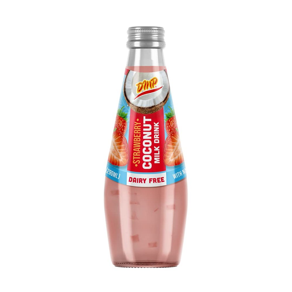 De Mi Pais Leche de Coco Sabor a Fresa con Pulpa 9.8oz / Strawberry Coconut Milk with Pulp 9.8oz (16)
