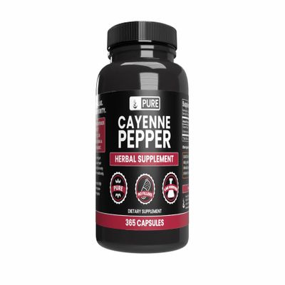 PURE ORIGINAL INGREDIENTS Cayenne Pepper (365 Capsules) No Magnesium Or Rice Fillers, Pure, Lab Verified