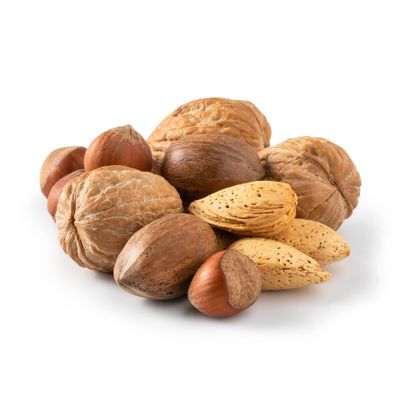 NUTS U.S. Mixed Nuts In Shell (Almonds, Walnuts, Hazelnuts, Pecans) | No Added Colors and No Artificial Flavors | Fresh Buttery Taste and Raw |Packed In Resealable Bags (6 LBS)