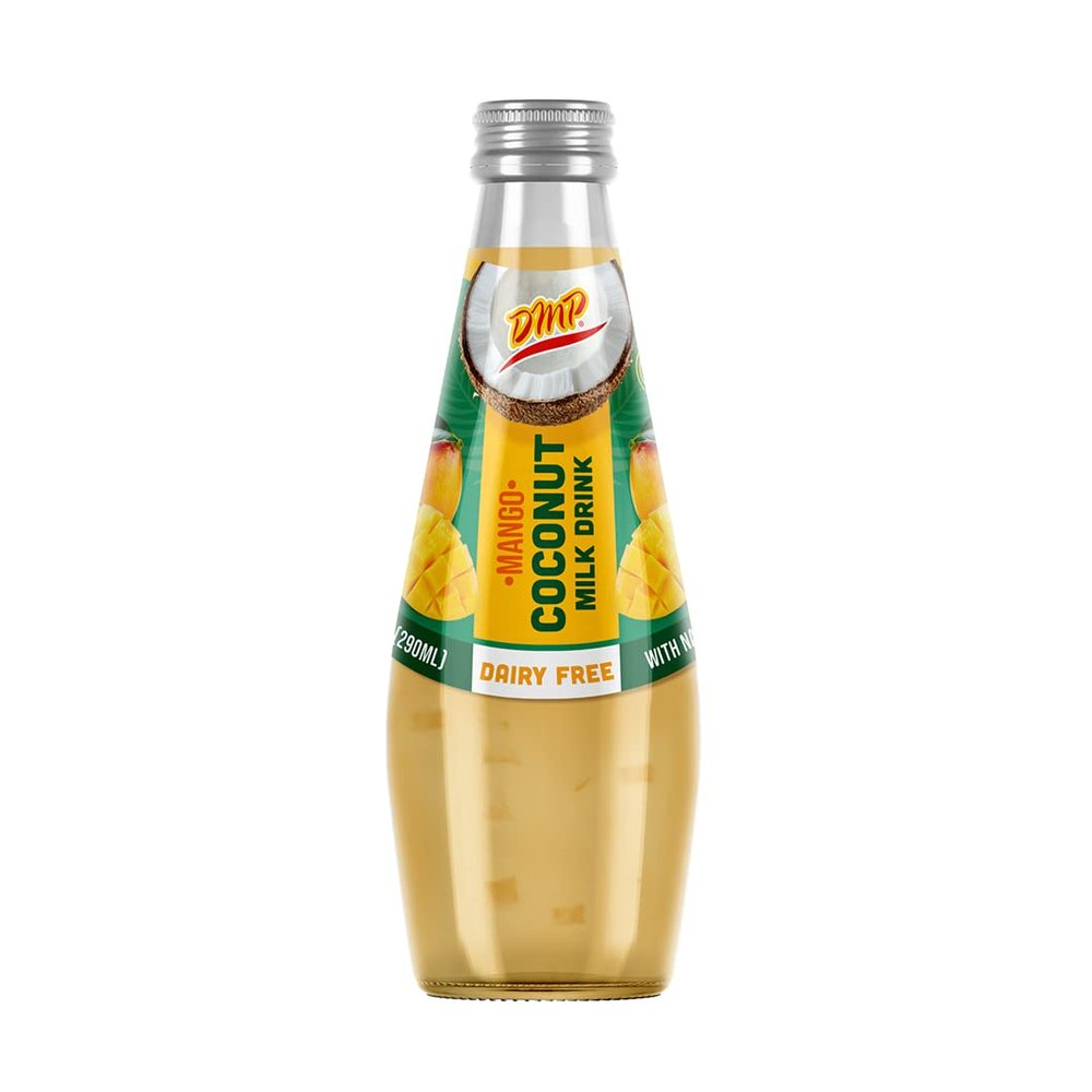 De Mi Pais Leche de Coco Sabor a Mango con Pulpa 9.8oz / Mango Flavored Coconut Milk with Pulp 9.8oz (12)