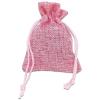 12-Pack 3x4 Natural Burlap Gift Bags w. Drawstring (Hot Pink, X-Small) for Party Favors, Presents or DIY Craft by TheDisplayGuys