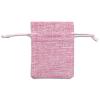 12-Pack 3x4 Natural Burlap Gift Bags w. Drawstring (Hot Pink, X-Small) for Party Favors, Presents or DIY Craft by TheDisplayGuys view 3