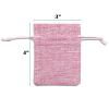 12-Pack 3x4 Natural Burlap Gift Bags w. Drawstring (Hot Pink, X-Small) for Party Favors, Presents or DIY Craft by TheDisplayGuys view 4