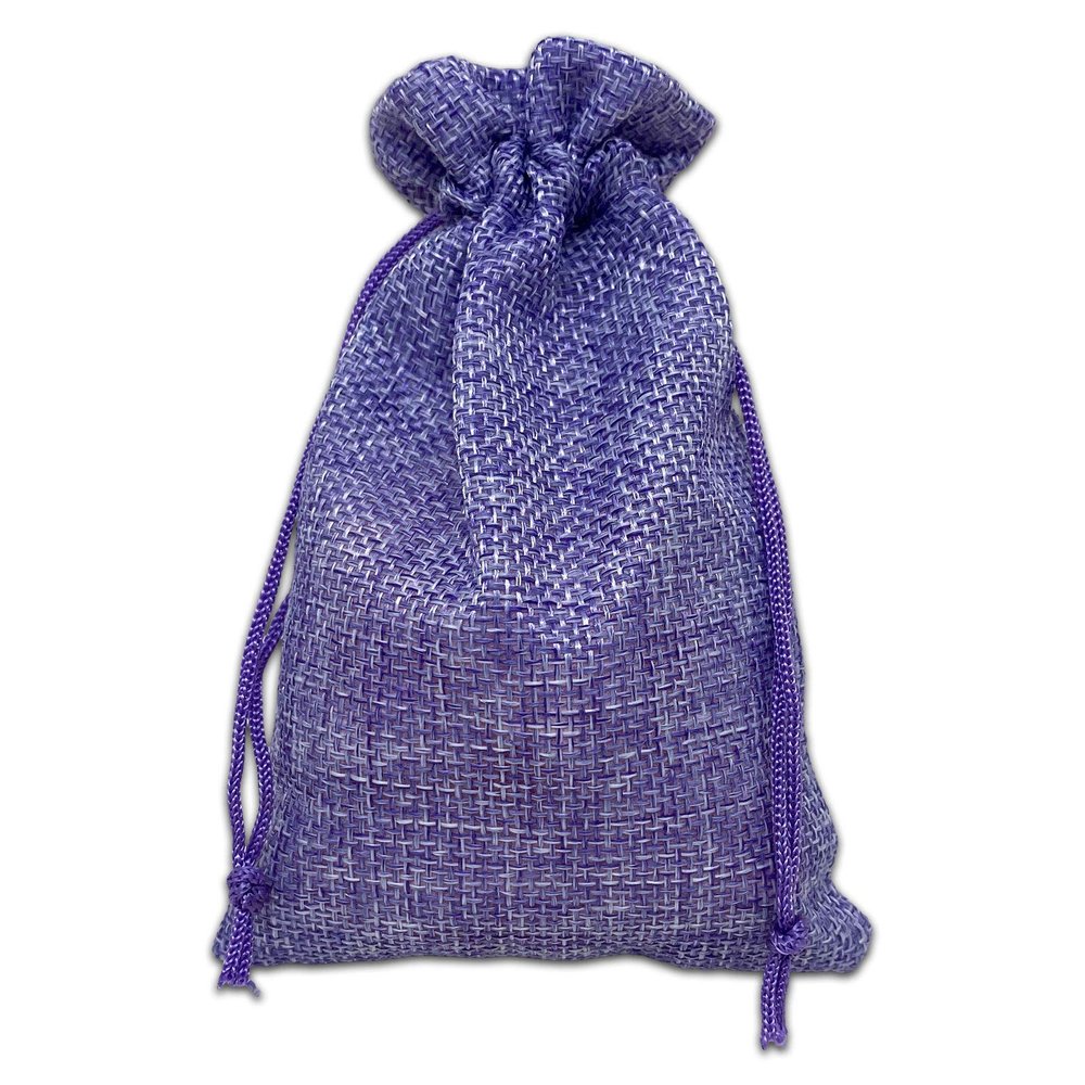 12-Pack 4x6 Natural Burlap Gift Bags w. Drawstring (Lavender Purple, Small) for Party Favors, Presents or DIY Craft by TheDisplayGuys