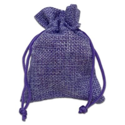 12-Pack 3x4 Natural Burlap Gift Bags w. Drawstring (Lavender Purple, X-Small) for Party Favors, Presents or DIY Craft by TheDisplayGuys