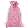 12-Pack 4x6 Natural Burlap Gift Bags w. Drawstring (Hot Pink, Small) for Party Favors, Presents or DIY Craft by TheDisplayGuys