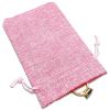 12-Pack 4x6 Natural Burlap Gift Bags w. Drawstring (Hot Pink, Small) for Party Favors, Presents or DIY Craft by TheDisplayGuys view 2