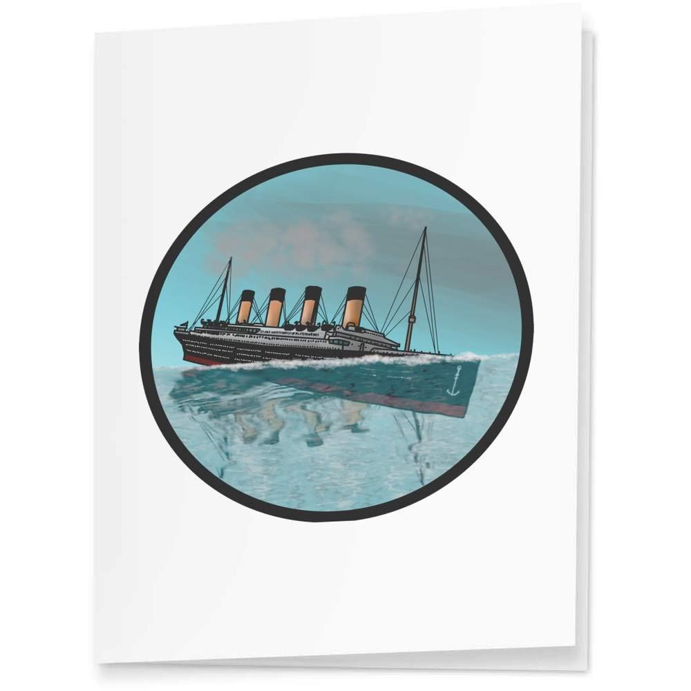 Azeeda 4 x 'Sinking Titanic Motif' Gift Tags/Labels (GI00035049)
