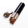4 Cigar Tube Travel Humidor Box Metal Portable Cigar Case Cedar Wood Cigars Box W/ Humidifier Cigars Hygrometer for Wedding Anniversary Business Trip Gifts view 2