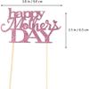5pcs Happy Mothers Day Cake Toppers Cupcake Topper Glitter Cake Picks for Birthday Party Mothers Day Cake Decoration - Purple view 2