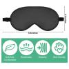 6 Pieces Natural Silk Sleep Mask Soft Eye Mask Adjustable Strap Blindfold Eyeshade Smooth Comfortable Eye Cover with Bag for Sleeping(Black, Taro Purple, Navy, Purple, Pink, Gray) view 2