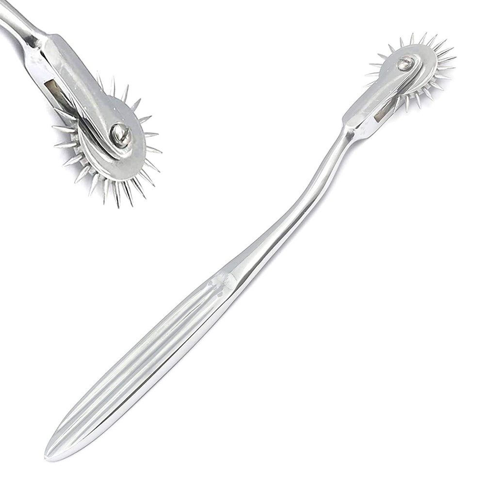 AAProTools Single Head Wartenberg Pinwheel Steel Rotating Tongue Body Sensory Spur Pin Wheel Toy Tool