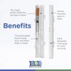 GMS 60 Unit Syringe Case - Holds New, Prefilled & Used Syringes with Needles - Small & Discreet - Ideal for Travel - Sharps Container - 2 Pack - White view 2