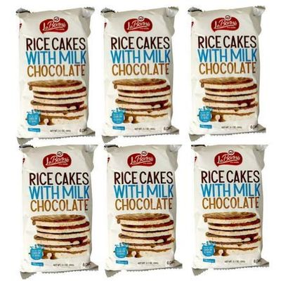 Just Grown Kosher For Passover ( ) Milk Chocolate Coated Rice Cakes, 3.1 Oz (Pack of 6, Total of 18.6 Oz)