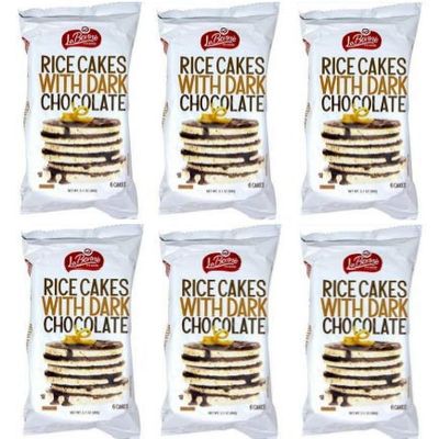 Just Grown Kosher For Passover ( ) Dark Chocolate Coated Rice Cakes, 3.1 Oz (Pack of 6, Total of 18.6)