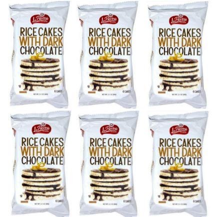 Just Grown Kosher For Passover ( ) Dark Chocolate Coated Rice Cakes, 3.1 Oz (Pack of 6, Total of 18.6)