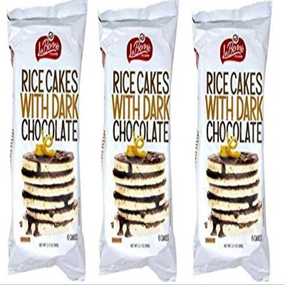 Just Grown Kosher For Passover ( ) Dark Chocolate Coated Rice Cakes, 3.1 Oz (Pack of 3, Total of 9.3 Oz)