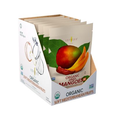 Amphora Hot Spicy Organic Mango Healthy Snack Dried Fruits Vegan Kosher Gluten Free, Vegan, Keto - 3 Oz Each Bag (Pack of 6)