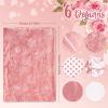 Whaline 60Pcs Rose Gold Pink Tissue Paper Assorted Elegant Style Gift Wrap Paper Bulk 13.8 x 19.7 Inch Mother's Day Floral Wrapping Paper Art Tissue for Wedding Birthday Party DIY Art Crafts view 2