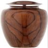 Bold & Divine Wood Grain Cremation Urn for Human Ashes - Elegant Large Memorial Cremation Urn for Human Ashes - Perfect Tribute for Loved Ones - Male Female Man or Woman (Red Cherry Wood, Large) view 1