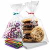 Prestee 200 Pack Clear Cellophane Bags for Favors - Transparent Goodie Bags for Birthday Party, 6x10 Inch Clear Bag with 4-Inch Twist Ties - Candy, Treat, Cookie Bag for Gift Giving view 1