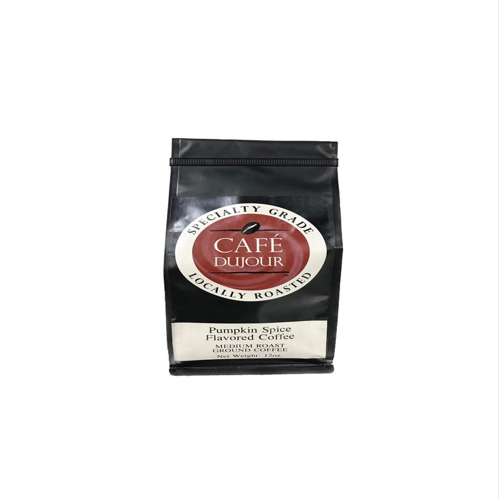 Cafe Du Jour - Flavored Coffee Medium Roast 12oz Ground Coffee (Pumpkin Spice, 12oz (1-pack))