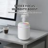 2 in 1 USB Electric Aromatherapy Oil Diffuser Ultrasonic Air Humidifier Mist Maker with Colorful Light for Home Office and Car (White) view 3