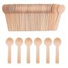 200pcs Mini Wooden Spoons,4inch Disposable Wooden Ice Cream Dessert Spoons,Biodegradable Compostable Birchwood