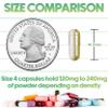 XPRS Nutra Size 4 Empty Capsules - 500 Count Small Empty Vegan Capsules - DIY Vegetable Capsule Filling - Fillable Do-It-Yourself Veggie Pill Caps for Supplements (Forest Green) view 2