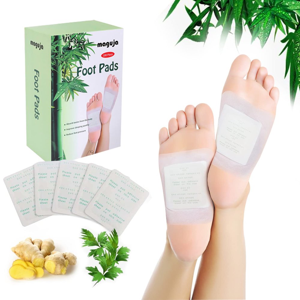Foot Pads maguja 100Pcs Foot Pads for Foot Care Ginger Foot Patch with Natural Ingredients Bamboo Vinegar and Ginger Powder