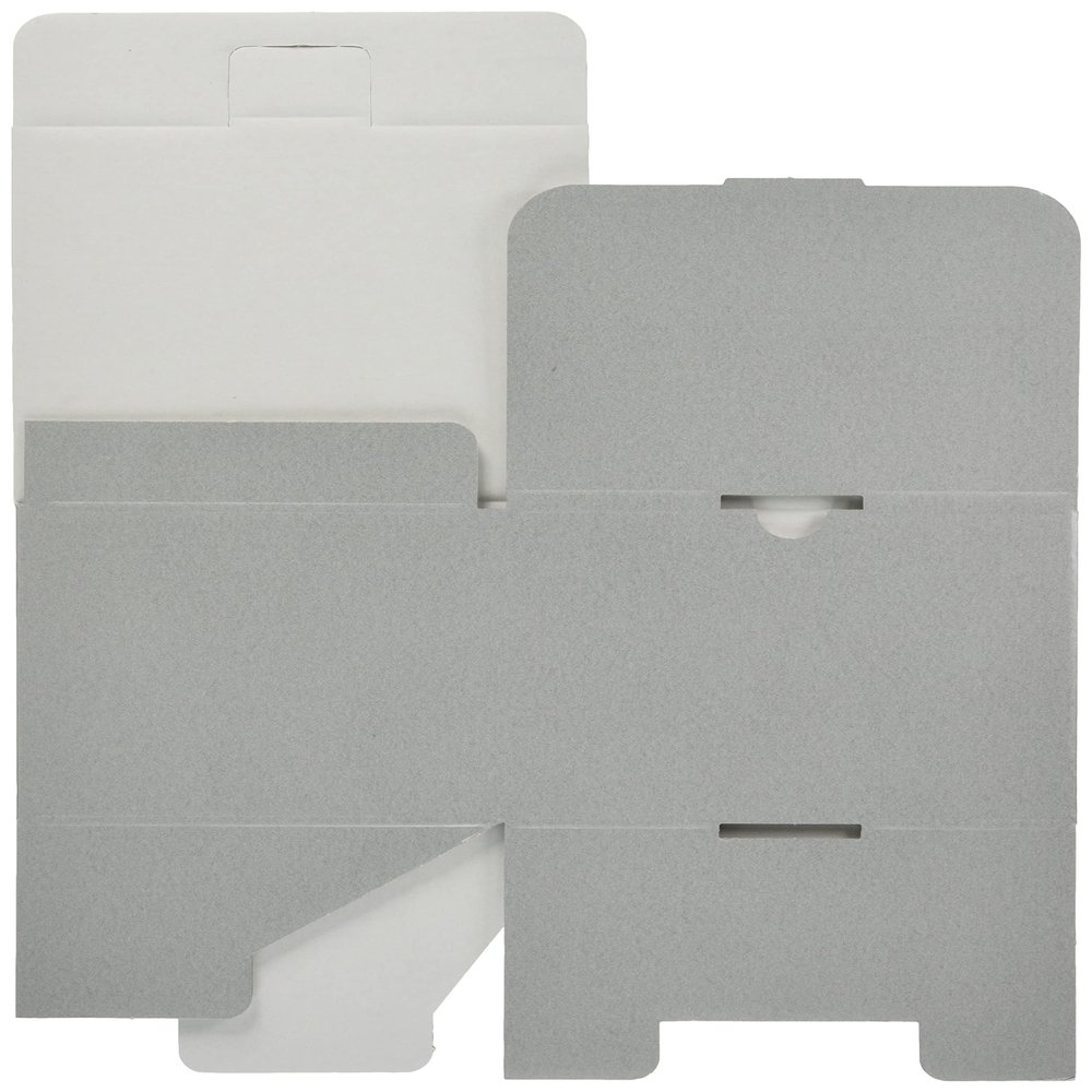 Heads MSG-GB4 Plain Gift Box, Made in Japan, 6.4 x 4.3 x 5.5 inches (16.3 x 11 x 14 cm), Silver Gray, 10 Pieces, Box