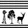 1/2 Sheet - Deer Hunting Farm Birthday - D24685 - 2D Edible Cake Cupcake Party Topper view 1
