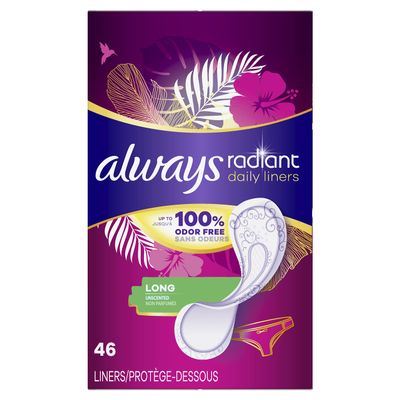 Always Radiant Daily Liners Long