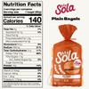 Sola Plain Bagels, Low Carb & Keto Friendly, 16g of Protein Per Bagel & 5g Net Carbs, Non-GMO, No Sugar Added, 12 oz, (4 Bagels Per Pack) (Pack of 2) view 2