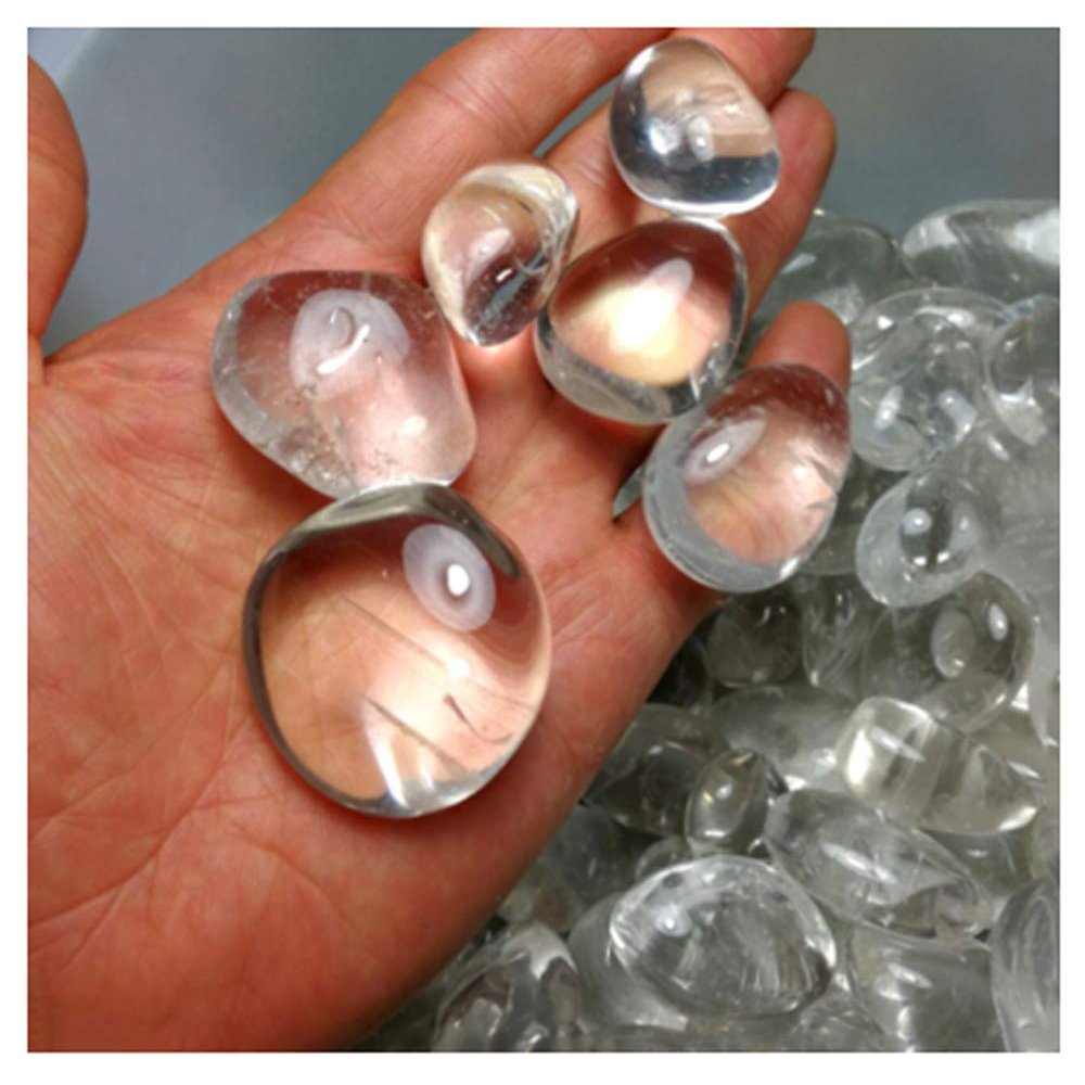 100 Grams Clear Quartz Healing Crystals Natural Tumbled and Polished Irregular Gemstones Chips Bulk for Fish Tank Landscape Reiki 1"(Clear Quartz Irregular)