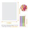 LEOSINDA 50 Pcs 11x14 Inch Clear Cellophane Treat Bags  Large Gift Wrapping & Party Favors Bags with 6 Color Twist Ties, Food-Safe Bulk Goodie Bags for Candy, Cookies, Wedding Favors view 2