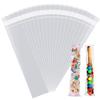 LEOSINDA 100 pcs Cellophane Bags 3 X 9 Inch Self Sealing Clear Cellophane Bags Self Sealing Adhesive Gift Wrap Plastic Small Business Packaging for Gift Wrapping view 1