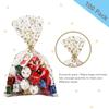 COQOFA 100 Pcs Star Printed 4"X 9" Gift Wrap Cello Cellophane Treat Bags Party Favor bags Clear Candy Cookie Bags Plastic Poly Goodie Storage Bags with Twist Ties for Bakery,Birthday, Wedding ,Party Decorations (Gold) view 3