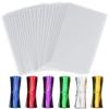 LEOSINDA 50 pcs Clear Cellophane Gift Bags,12"X 16" Large Clear Cellophane Treat Bags with 6 Mix Colors Twist Ties for Gift Baskets Wedding,Valentines Gift,Party Favor Baby Showers,Bakery,Toy Wrapping view 1