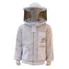 Clothes N Leather Gear Beekeeping Three Layer Mesh Ultra Ventilated Jacket Fully Protection Jacket with Round Veil Colors (White, 3XL) view 2