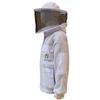 Clothes N Leather Gear Beekeeping Three Layer Mesh Ultra Ventilated Jacket Fully Protection Jacket with Round Veil Colors (White, 3XL) view 3