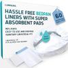 Lunderg Bedpan Liners with Super Absorbent Pads - Value Pack 60 Count - Medical Grade & Universal Fit - Bed Pans for Females, Elderly Men and Women - Make Life so Much Easier view 1