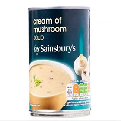Sainsbury's Cream of Mushroom Soup 400g - Only natural colours and flavours. Suitable for vegetarians.