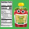 Mott's No Sugar Added Applesauce, Made from Real Fruit, No Artificial Flavors, 3.2 Oz Clear Pouches, 20 Pack view 2