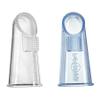 Brilliant Wipe N Brush by Baby Buddy, Silicone Toothbrush, Cleaner for Infants 4-16 Months Old, Use with Dental Wipe, Infant Oral Cleaning Products, Baby Registry Must Haves, Blue-Clear, 2 Brushes view 1