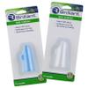 Brilliant Wipe N Brush by Baby Buddy, Silicone Toothbrush, Cleaner for Infants 4-16 Months Old, Use with Dental Wipe, Infant Oral Cleaning Products, Baby Registry Must Haves, Blue-Clear, 2 Brushes view 2